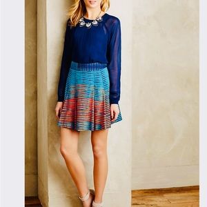 Pleanty by Tracy Resse pleated skirts, blue orange size4